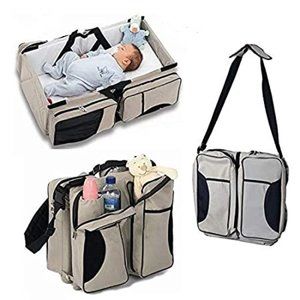 3 in 1 Multi-Purpose Baby Diaper Tote Bag Bed